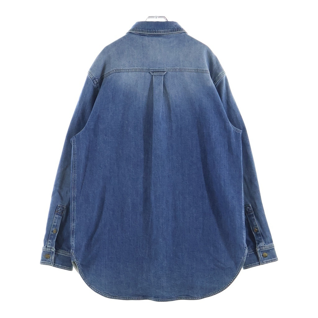 BURBERRY(バーバリー) 23SS TB LOGO OVERSIZE DENIM SHIRT 8067640 TBロゴ オーバーサイズ 長袖デニムシャツ インディゴ