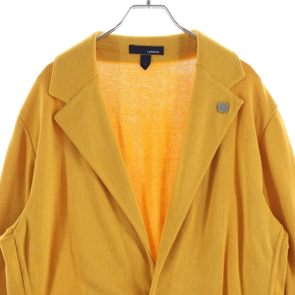 LARDINI(ラルディーニ) COTTONE TAILORED JACKET EPLJM56 コットンニット 2B テーラードジャケット イエロー