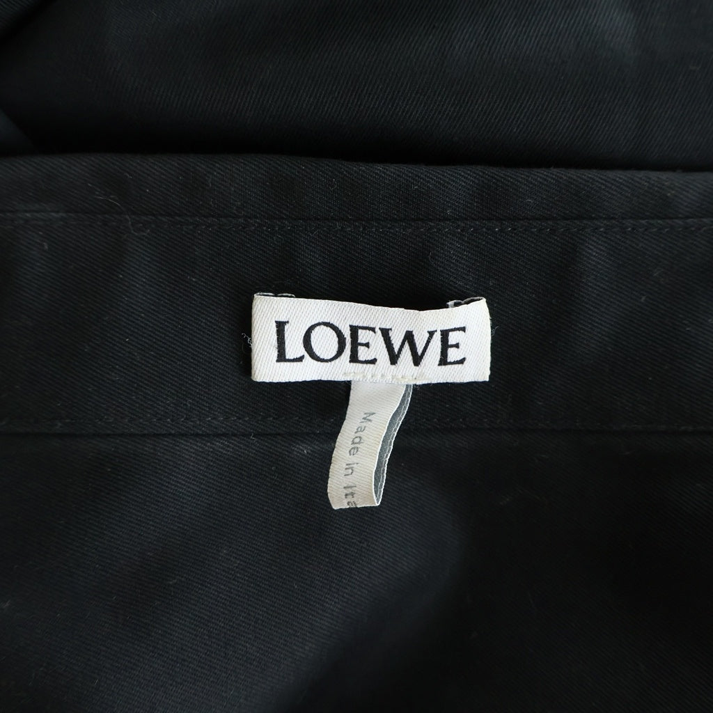 LOEWE(ロエベ) 24SS Embroidery Anagram Logo Shirt H526Y05X46 アナグラムロゴ刺繍 長袖シャツ ブラック