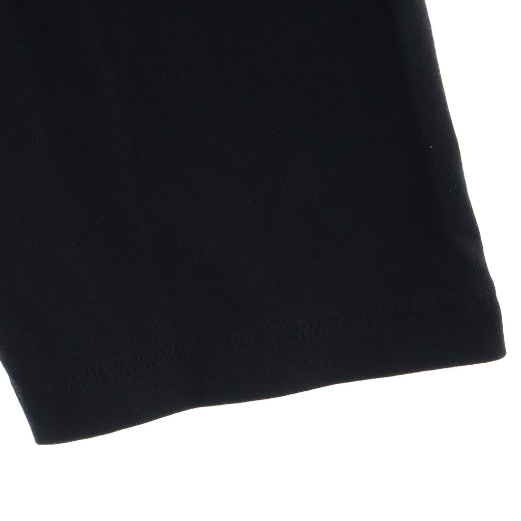 MONCLER(モンクレール) MAGLIA T-SHIRT フロントロゴ刺繍 クルーネック長袖Tシャツカットソー ロンT ブラック G20918D00002