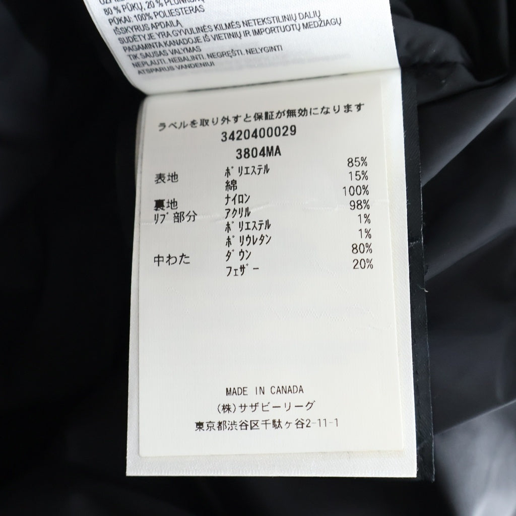 CANADA GOOSE(カナダグース) MACMILLAN PARKA マクミラン 袖ロゴワッペン ダウンジャケット ブラック 3804MA