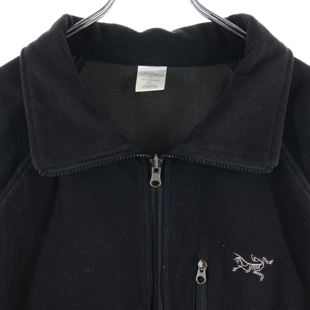 ARC'TERYX(アークテリクス) 90S Fleece Jacket ワンポイントロゴ刺繍 フリースジャケット ブラック