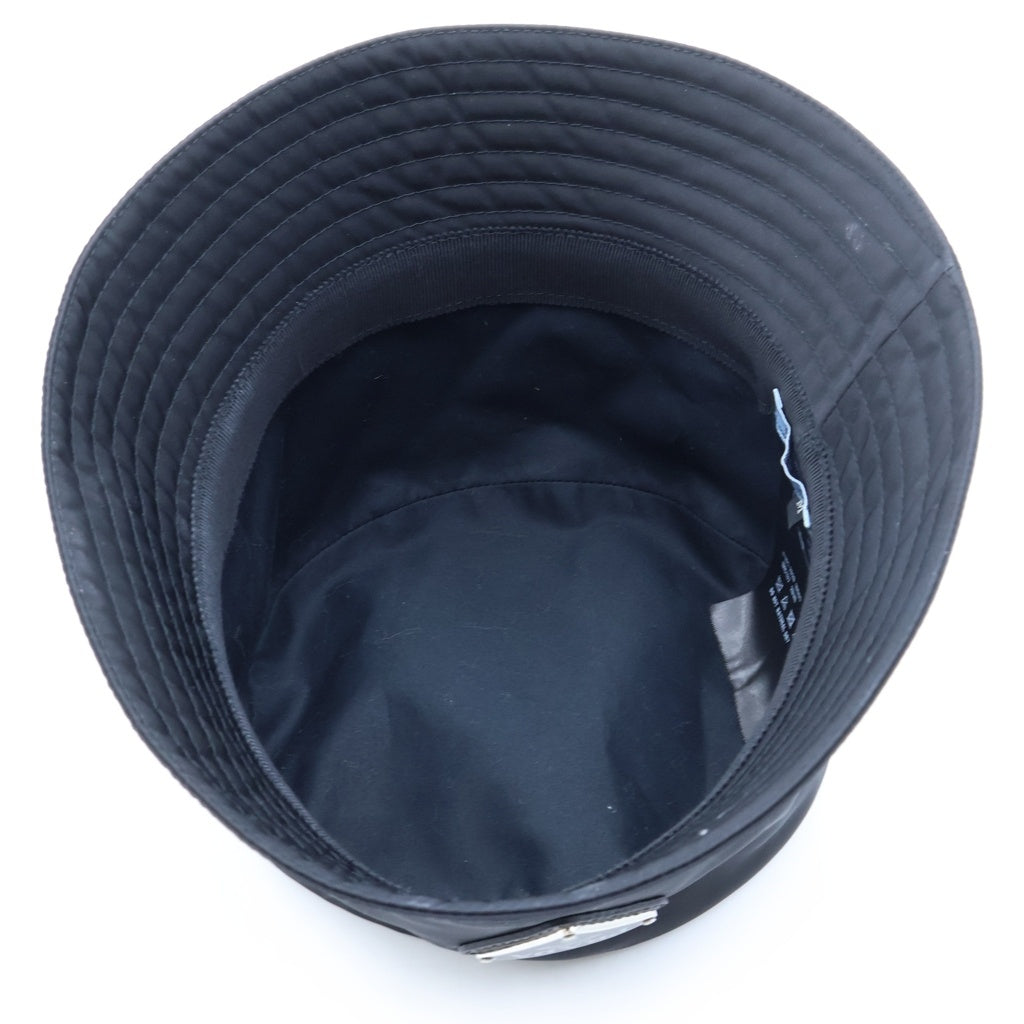 PRADA(プラダ) Re-Nylon Bucket Hat リナイロン トライアングルロゴ バケットハット 帽子 ブラック 1HC137 レディース
