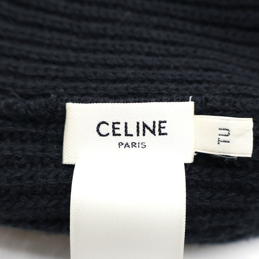 CELINE(セリーヌ) 22AW Embroidered Beanie In Ribbed Wool フェルト