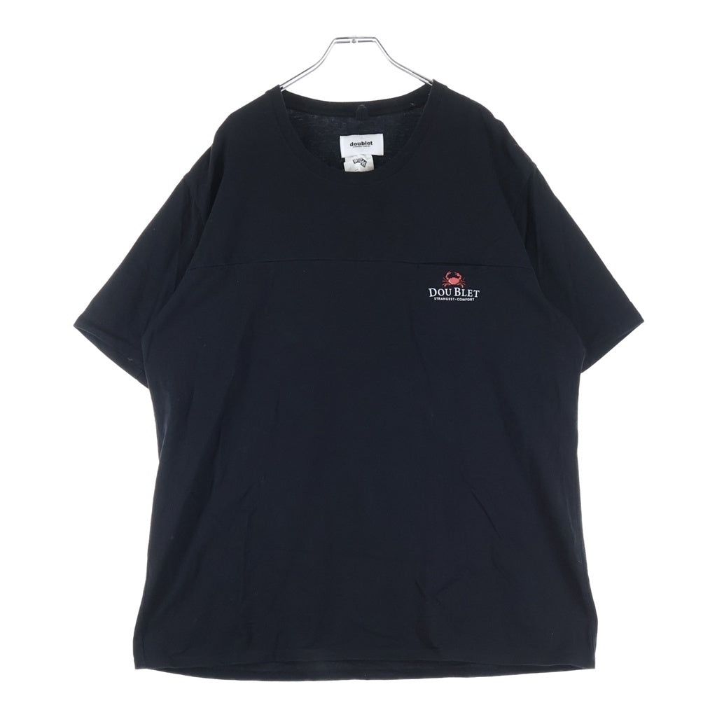 doublet(ダブレット) 20AW FAMI TShirt クルーネック半袖Tシャツカットソー ブラック 20AW88WM05