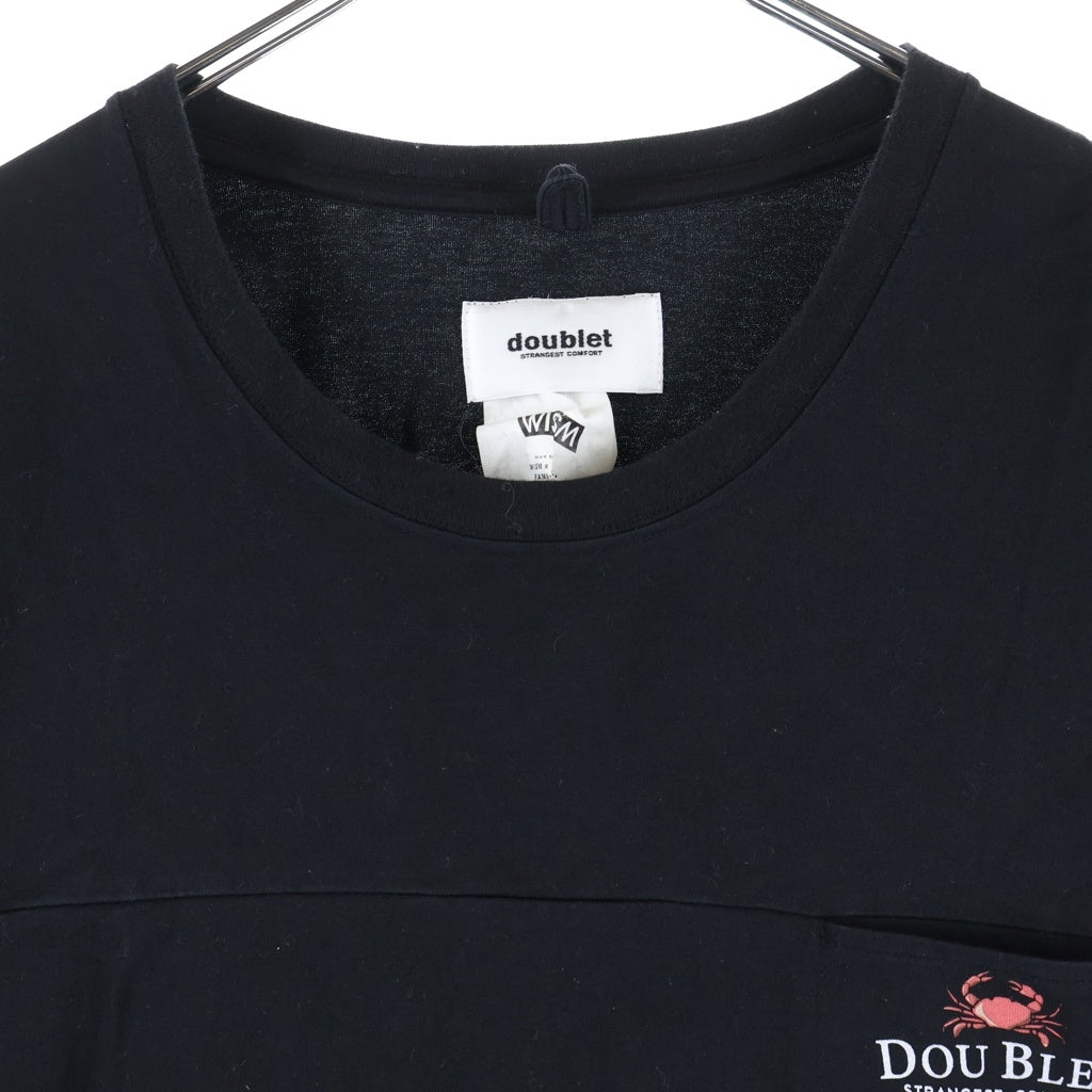 doublet(ダブレット) 20AW FAMI TShirt クルーネック半袖Tシャツカットソー ブラック 20AW88WM05