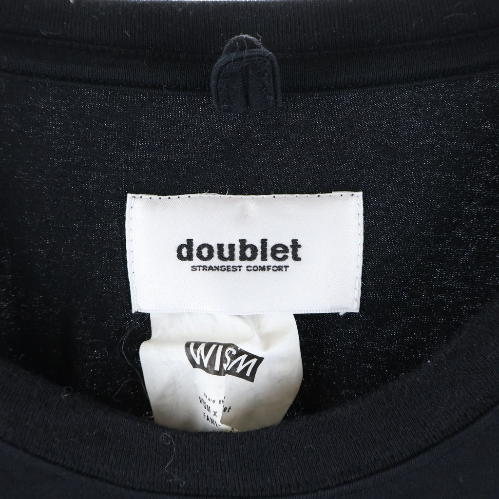 doublet(ダブレット) 20AW FAMI TShirt クルーネック半袖Tシャツカットソー ブラック 20AW88WM05