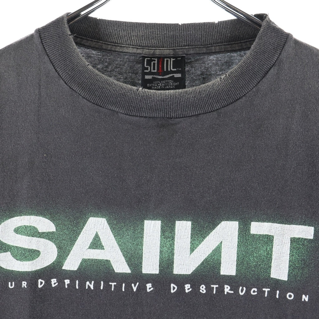 SAINT MICHAEL(セントマイケル) 24AW SS TEE クルーネック半袖Tシャツカットソー グレー SM-YS1-0000-001