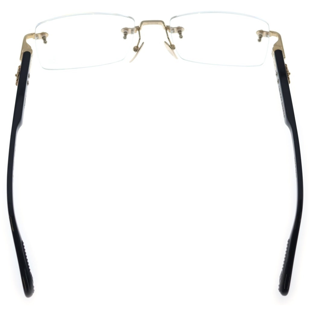 CHROME HEARTS(クロムハーツ) DEEP 2 ディープ サイドフローラル リムレス クリアレンズ サングラス アイウェア 眼鏡 ブラック