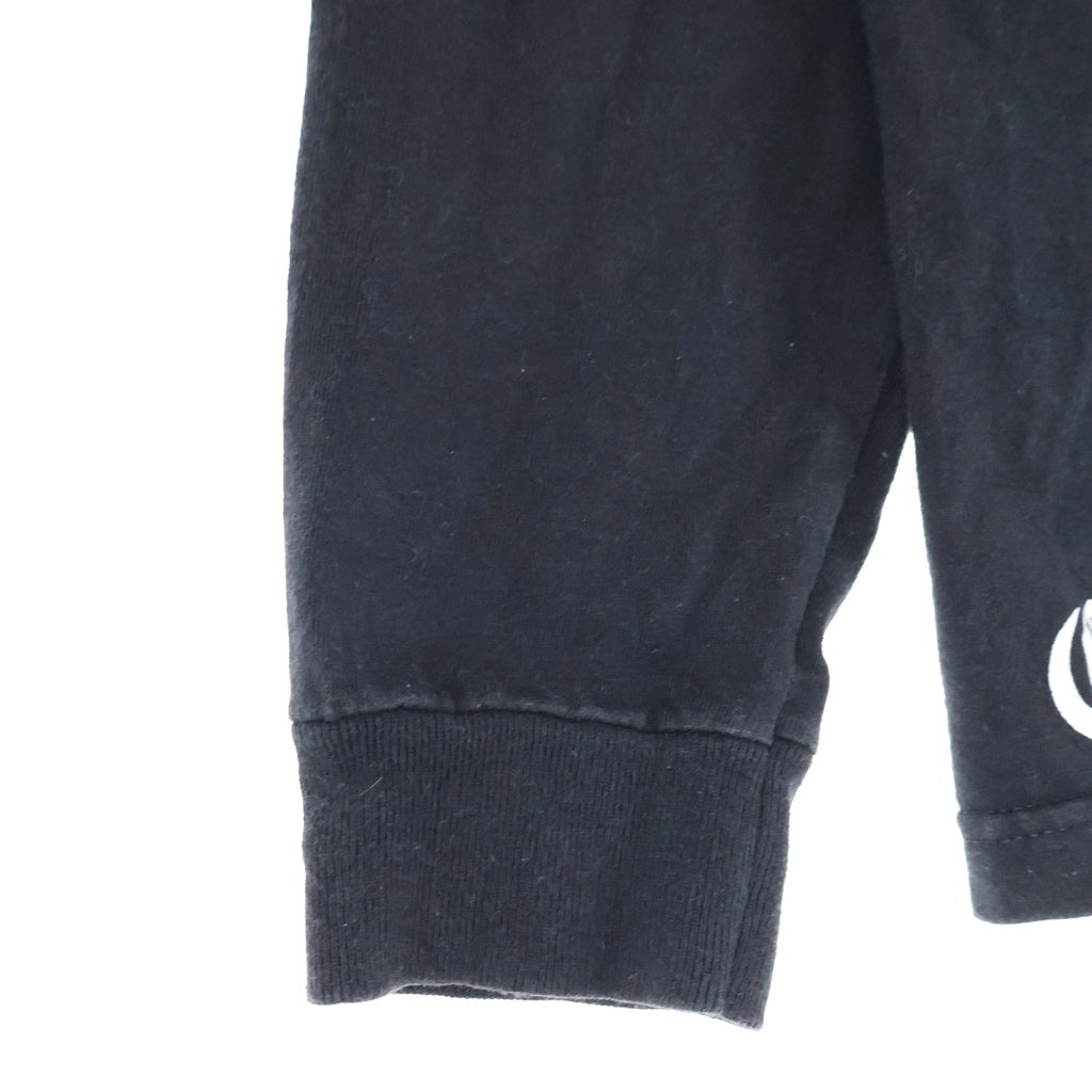 CHROME HEARTS(クロムハーツ) OLD NECK LOGO オールド バックダブルクロス クルーネック長袖カットソー ブラック/レッド