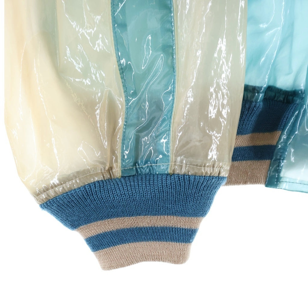 doublet(ダブレット) 19SS TRANSPARENT EMBROIDERY SOUVENIR JACKET トランスペアレント エンブロイダリー スーベニアシースルージャケット ブルー 19SS02BL80