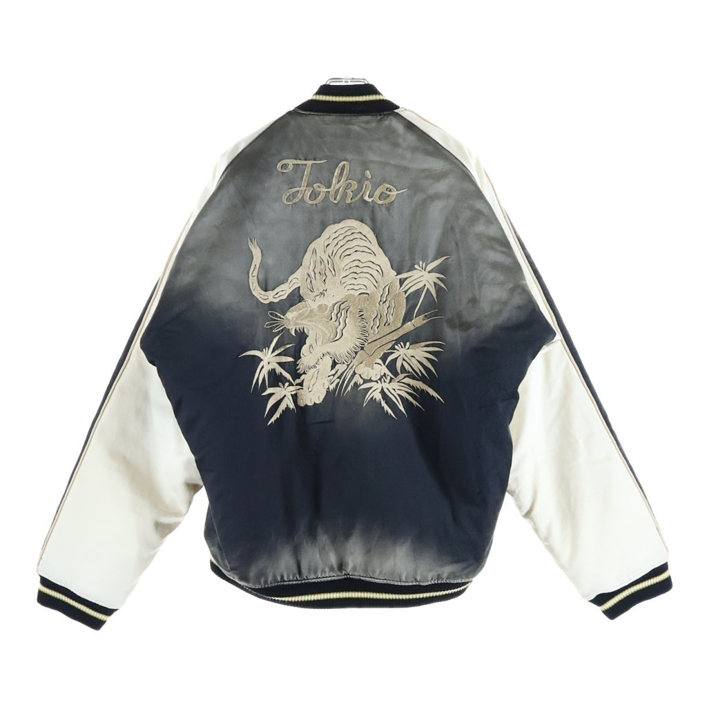 MAISON MIHARAYASUHIRO(メゾンミハラヤスヒロ) 24AW Souvenir Jacke スーベニアコットンジャケット ブラック/ホワイト J13BL141