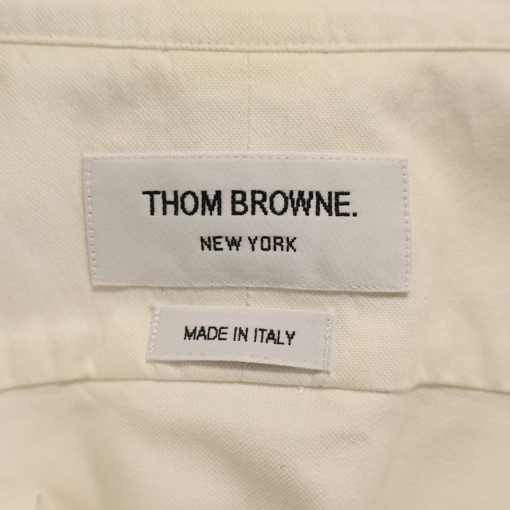 THOM BROWNE(トムブラウン) オックスフォード エラスティックシーム 長袖ボタンダウンシャツ ホワイト MWL270A-00139100