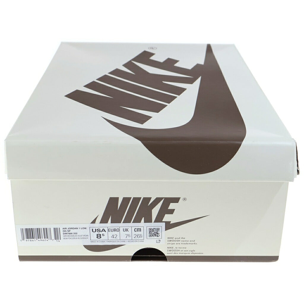 NIKE(ナイキ) ×TRAVIS SCOTT AIR JORDAN 1 LOW OG SP VELVET BROWN トラヴィススコット エアジョーダン1 ベルベットブラウン ローカットスニーカー US8.5/26.5cm DM7866-202