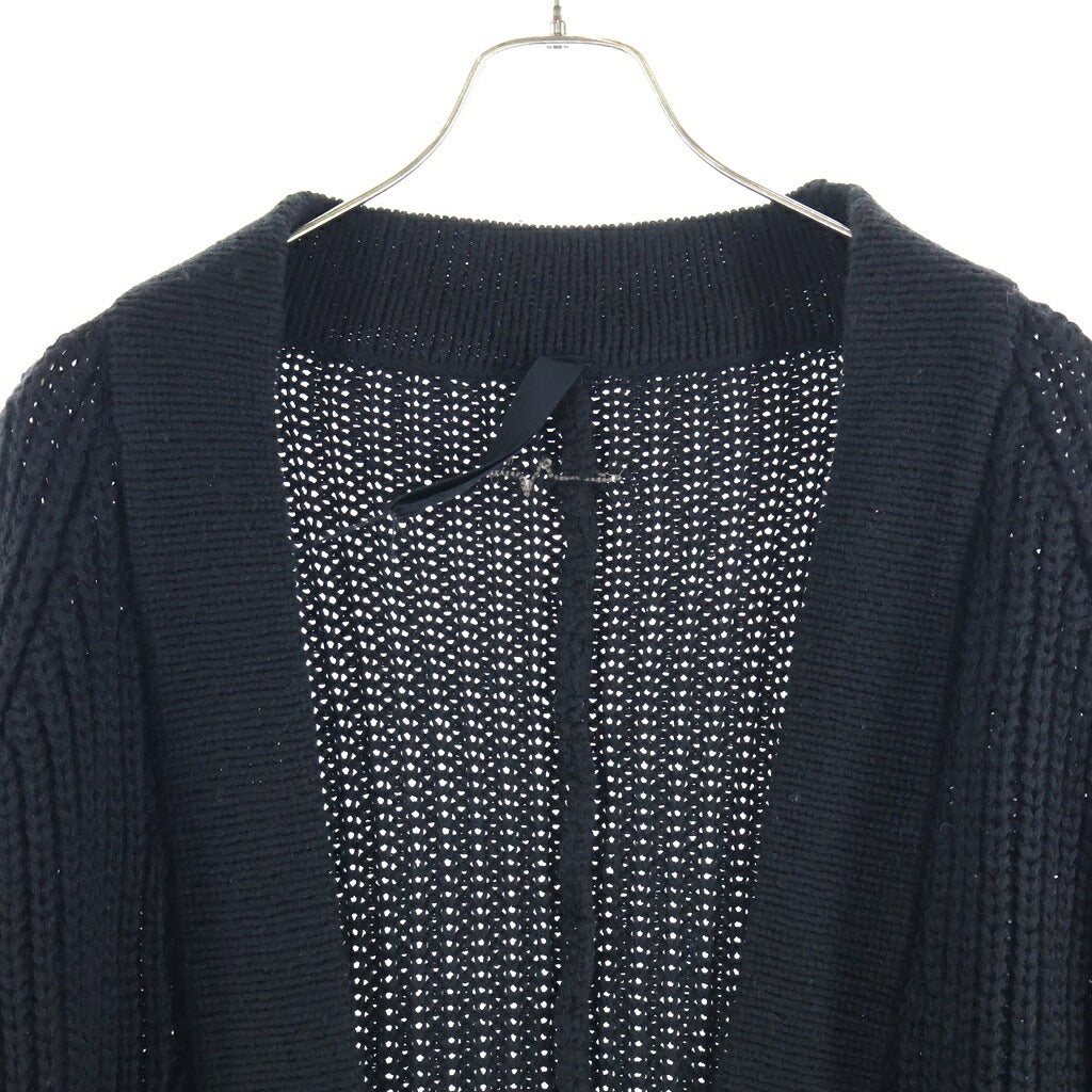 First Aid to the Injured(ファーストエイドトゥザインジュアード) Knit Long Cardigan Black ニットロングカーディガン ブラック 224-428