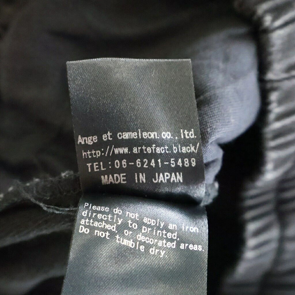 A.F ARTEFACT(エーエフアーティファクト) Cargo Stretch Denim Sarrouel Skinny カーゴストレッチデニム サルエルスキニーパンツ ブラック ag-4029-1