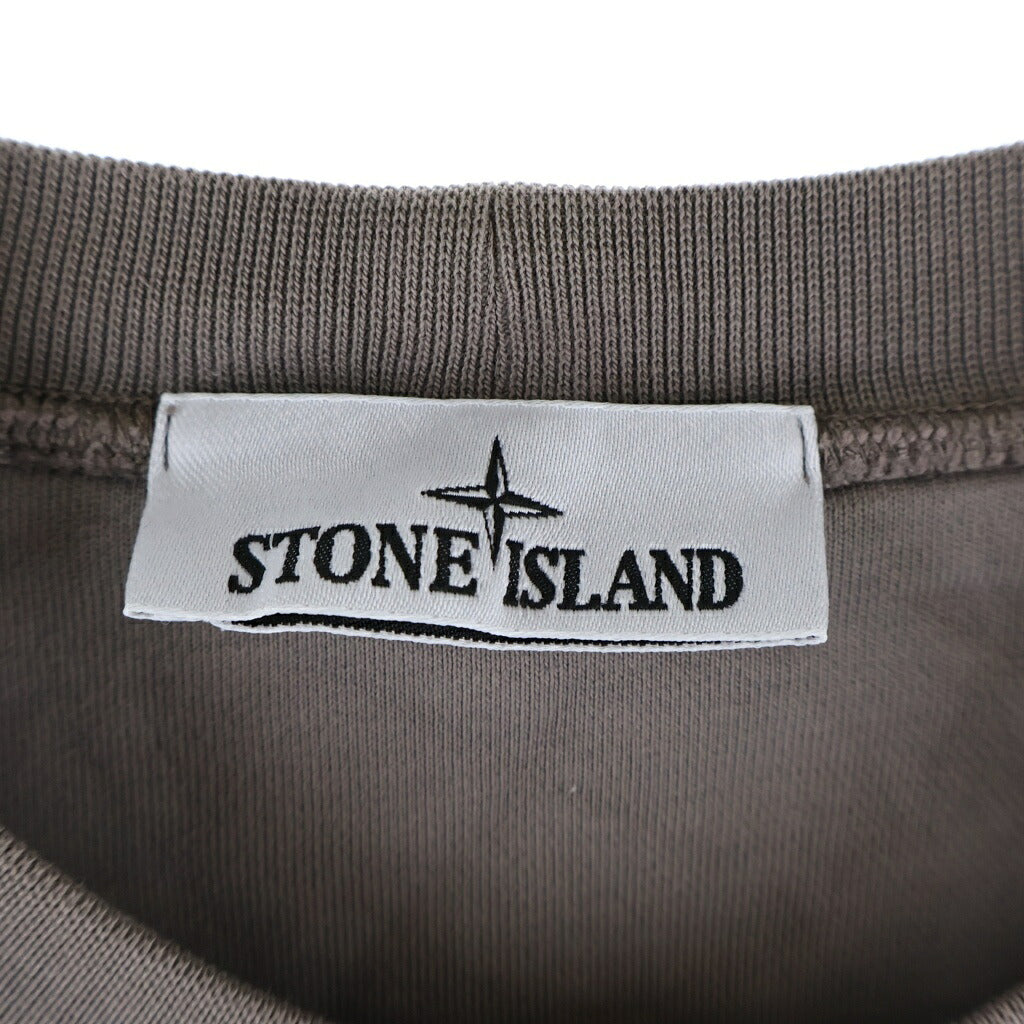 STONE ISLAND(ストーンアイランド) 24SS ORGANIC COTTON FLEECE コンパスパッチ クルーネック長袖スウェット トレーナー ピンク 801563051
