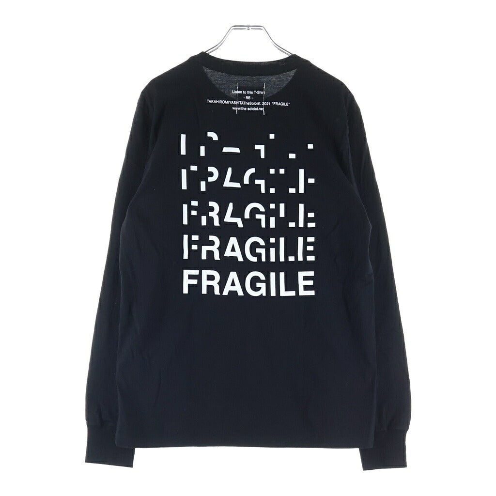 TAKAHIROMIYASHITA The SoloIst.(タカヒロミヤシタザソロイスト) 21AW 両面プリント クルーネック長袖Tシャツカットソー ブラック 0035AW21