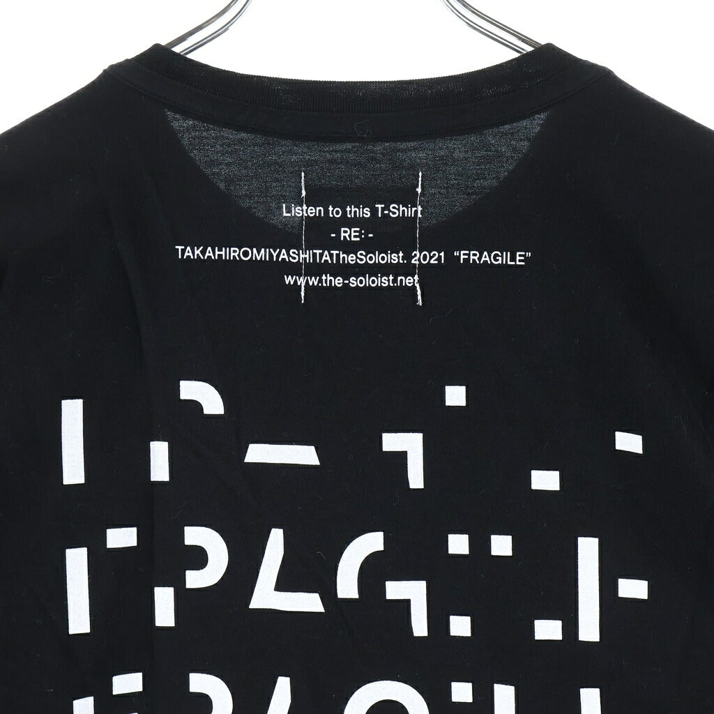 TAKAHIROMIYASHITA The SoloIst.(タカヒロミヤシタザソロイスト) 21AW 両面プリント クルーネック長袖Tシャツカットソー ブラック 0035AW21