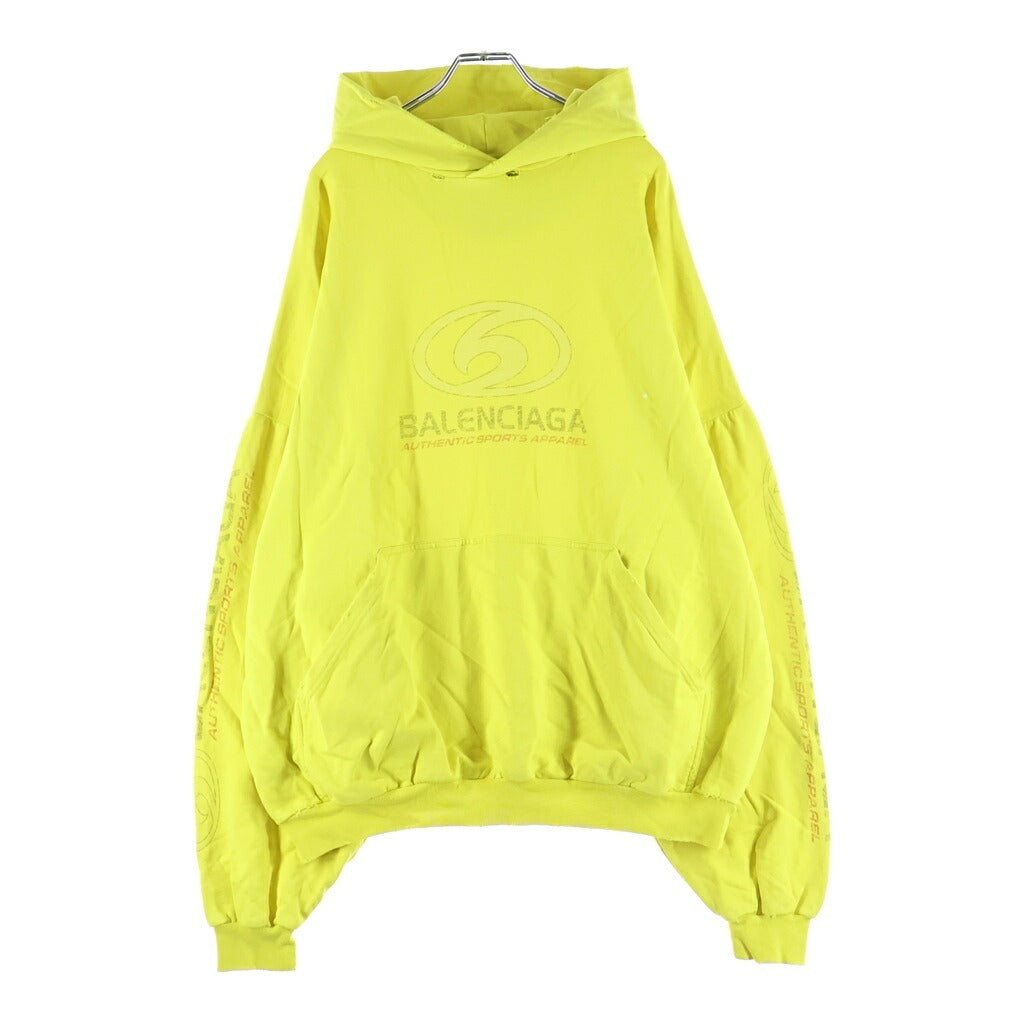 BALENCIAGA(バレンシアガ) 24SS SUREER Round Hoodie プルオーバーパーカーフーディ イエロー 761458 TPVM5