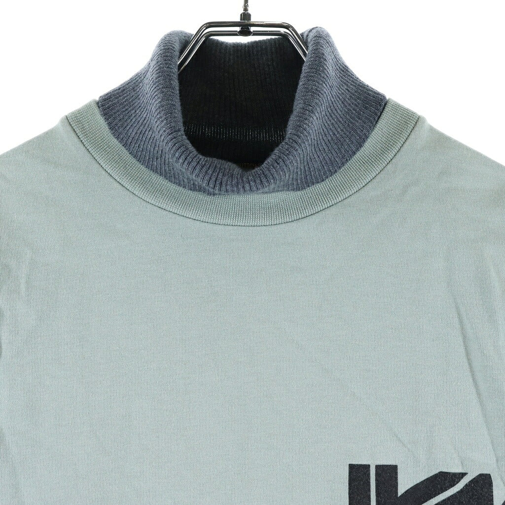 LOUIS VUITTON(ルイヴィトン) 19AW ハイネック バックプリント 長袖Tシャツカットソー グリーン/グレー RM192M NPO HHY12W