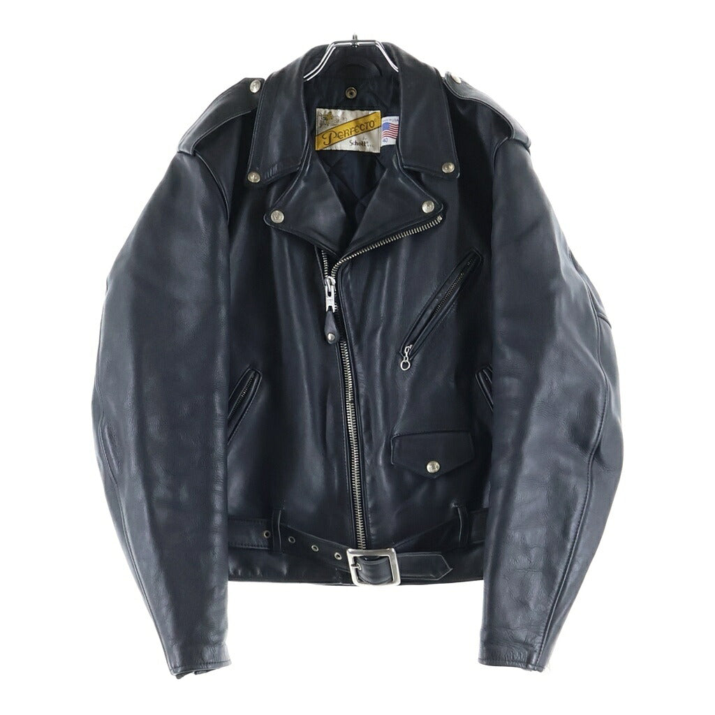SCHOTT(ショット) Double Riders Jacket バイカータグ カウハイド ダブルライダースジャケット レザージャケット ブラック 6014