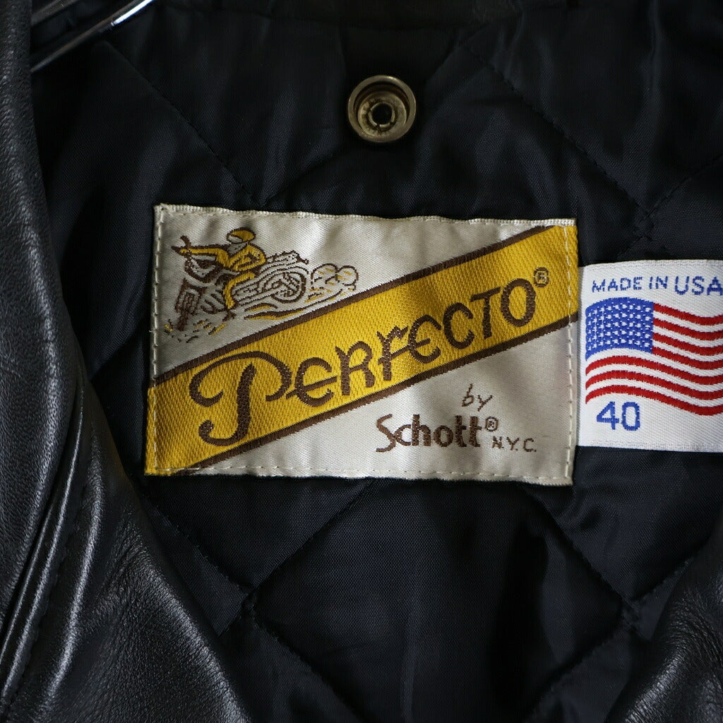 SCHOTT(ショット) Double Riders Jacket バイカータグ カウハイド ダブルライダースジャケット レザージャケット ブラック 6014