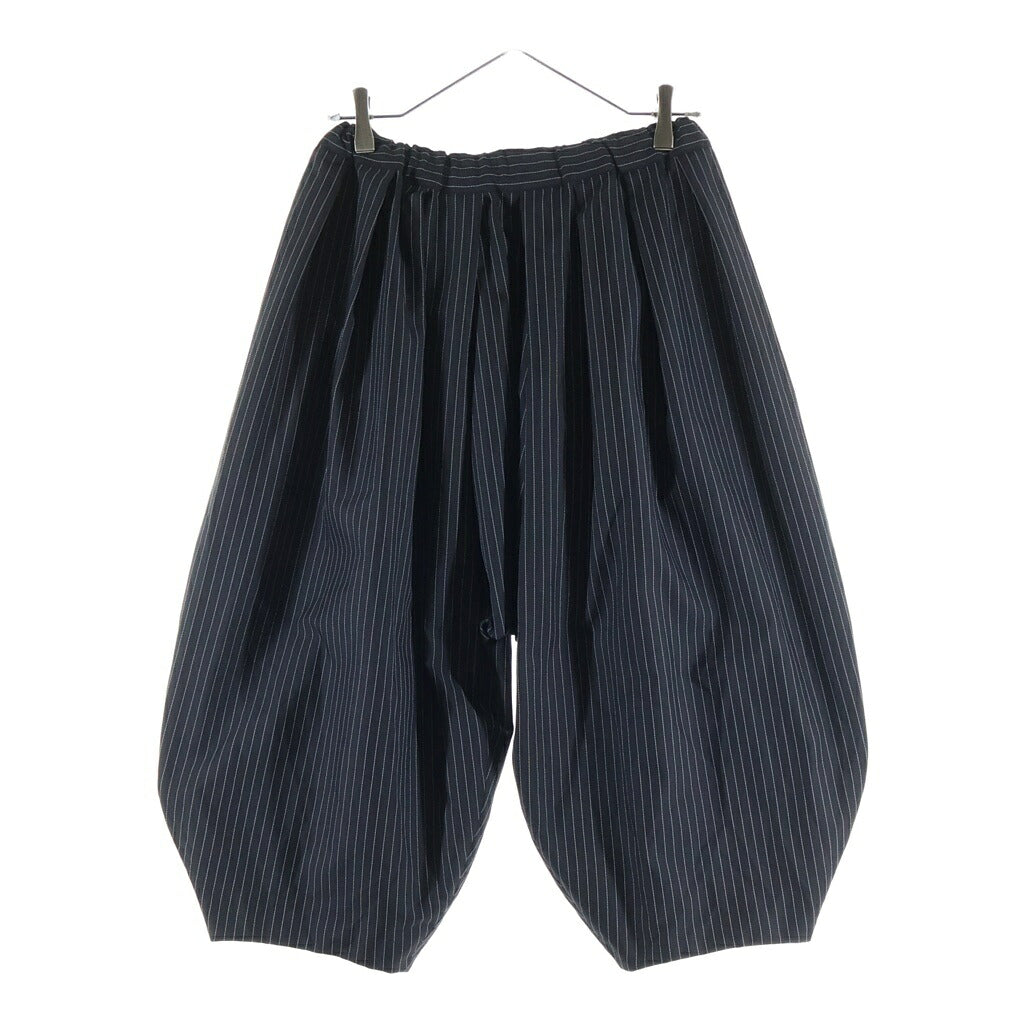 COMME des GARCONS COMME des GARCONS(コムデギャルソンコムデギャルソン) 24SS エステルツイル ピンストライプ バルーンシルエットサルエルパンツ スラックス ブラック RM-P011