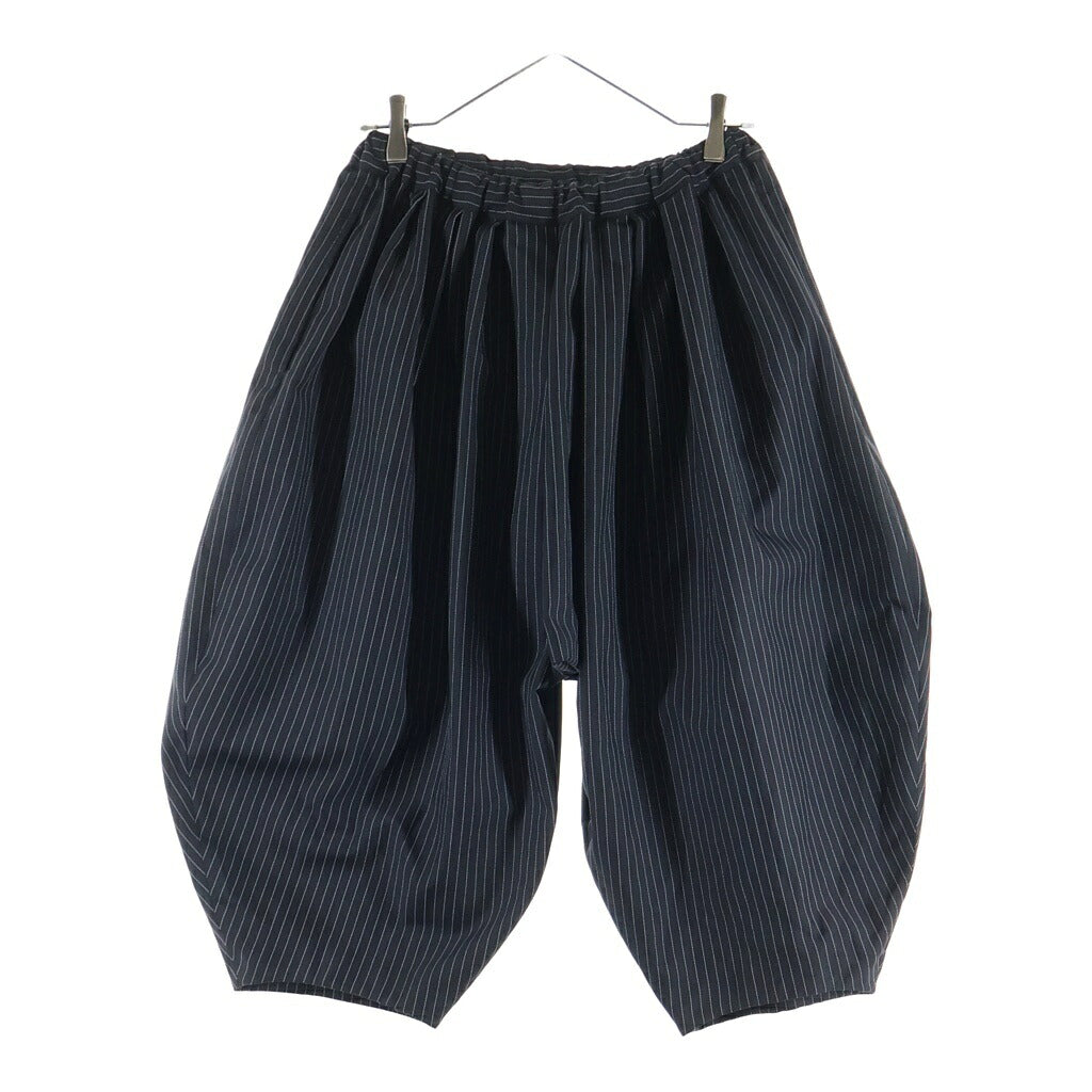 COMME des GARCONS COMME des GARCONS(コムデギャルソンコムデギャルソン) 24SS エステルツイル ピンストライプ バルーンシルエットサルエルパンツ スラックス ブラック RM-P011