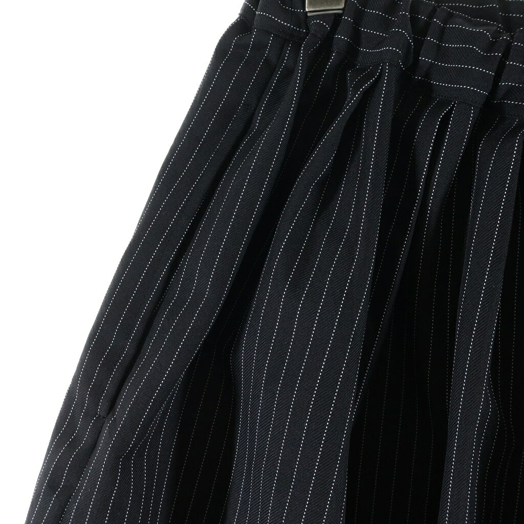 COMME des GARCONS COMME des GARCONS(コムデギャルソンコムデギャルソン) 24SS エステルツイル ピンストライプ バルーンシルエットサルエルパンツ スラックス ブラック RM-P011