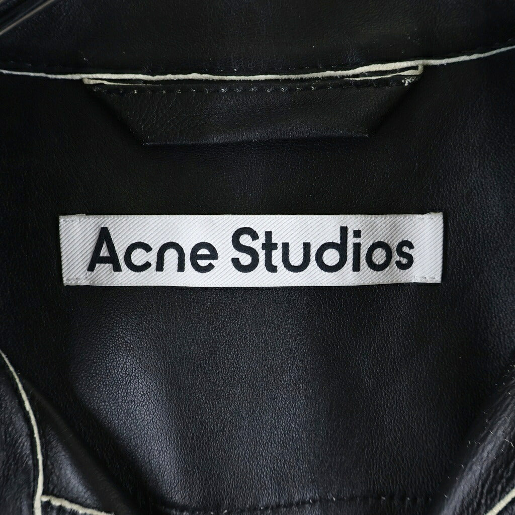 Acne Studios(アクネ ストゥディオズ) LAMB LEATHER JACKET FN-MN-LEAT000288 ラムレザージャケット ブラック