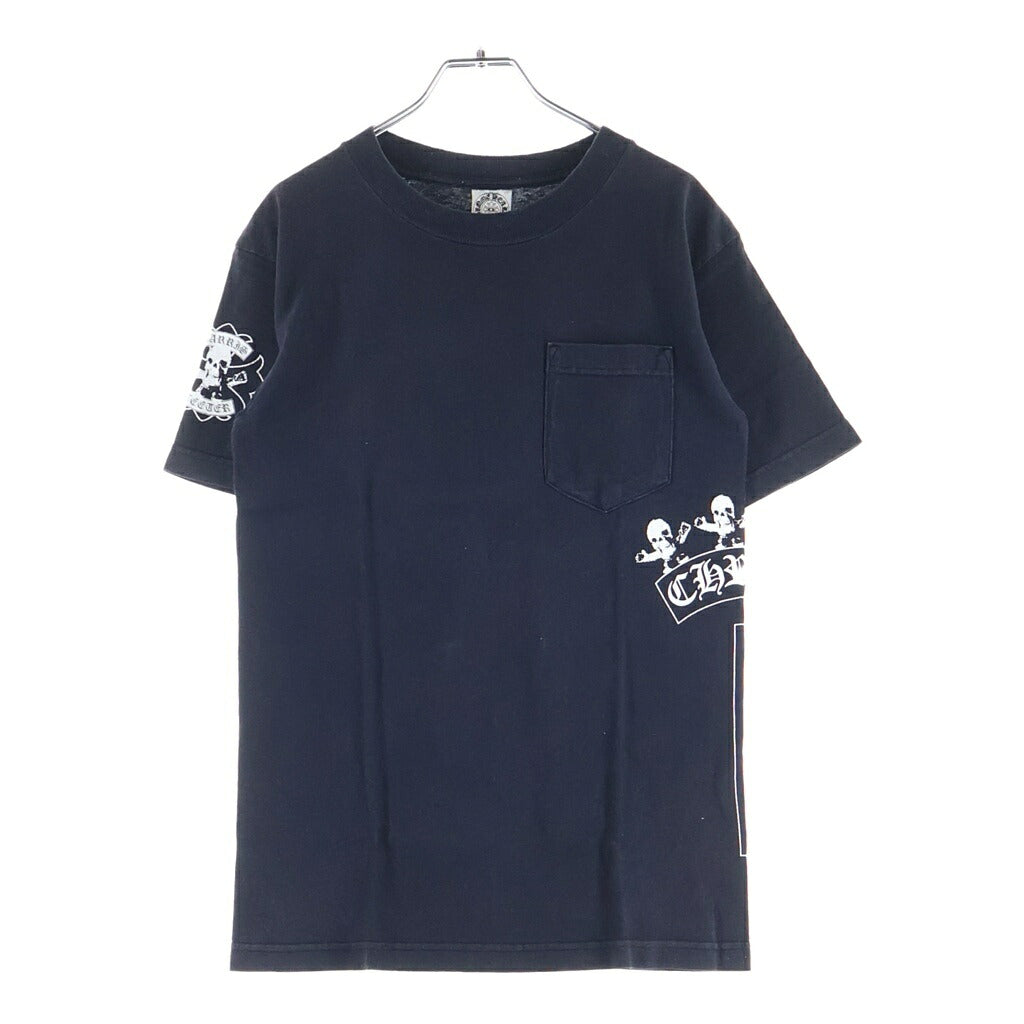 CHROME HEARTS(クロムハーツ) ×FOTI OLD Harris Teeter Print T Bar Logo Tee フォティ オールド ハリスティーター プリント Tバ- ロゴ クルーネック半袖Tシャツカットソー ブラック
