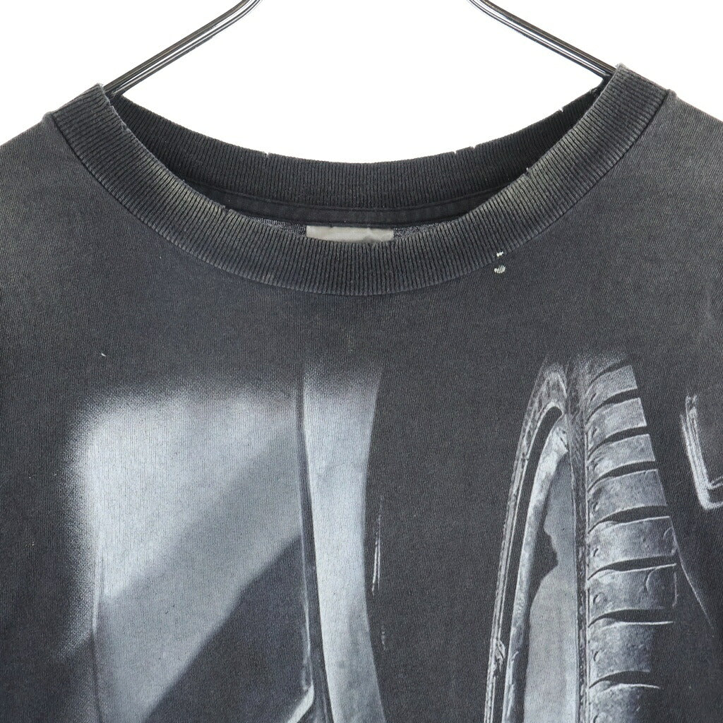 SAINT MICHAEL(セントマイケル) 25AW × WILD SPEED FF-SS TEE FAST&FURIOUS7 ワイルドスピード ヴィンテージ加工 グラフィックプリント クルーネック半袖Tシャツカットソー グレー SM-HR1-0000-C74
