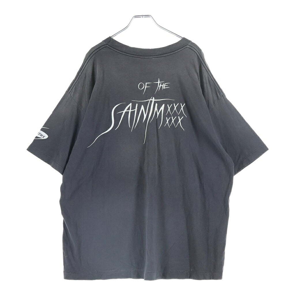 SAINT MICHAEL(セントマイケル) 25AW × HARRY POTTER HP S/S TEE SORCERER'S STONE ハリーポッター グラフィックプリント ヴィンテージ加工 クルーネック半袖Tシャツカットソー グレー SM-HR1-0000-C44