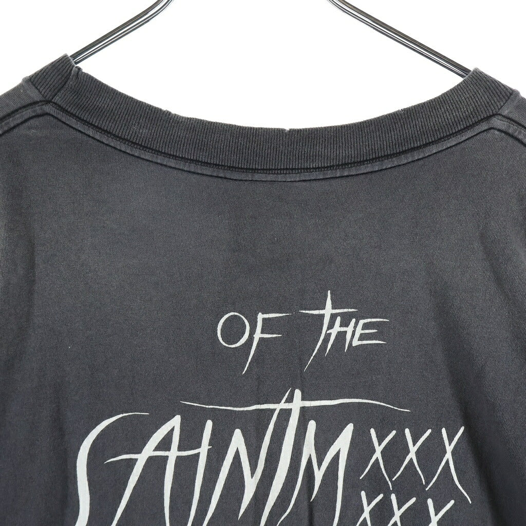SAINT MICHAEL(セントマイケル) 25AW × HARRY POTTER HP S/S TEE SORCERER'S STONE ハリーポッター グラフィックプリント ヴィンテージ加工 クルーネック半袖Tシャツカットソー グレー SM-HR1-0000-C44