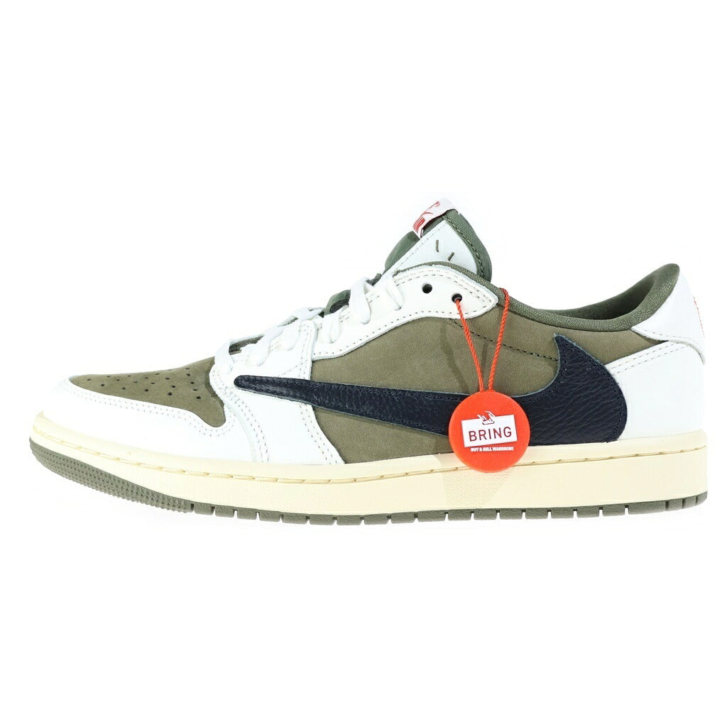 NIKE(ナイキ) ×TAVIS SCOTT AIR JORDAN1 LOW OG SP エアジョーダン1 ローカットスニーカー カーキ US7/25cm レディース DM7866-200