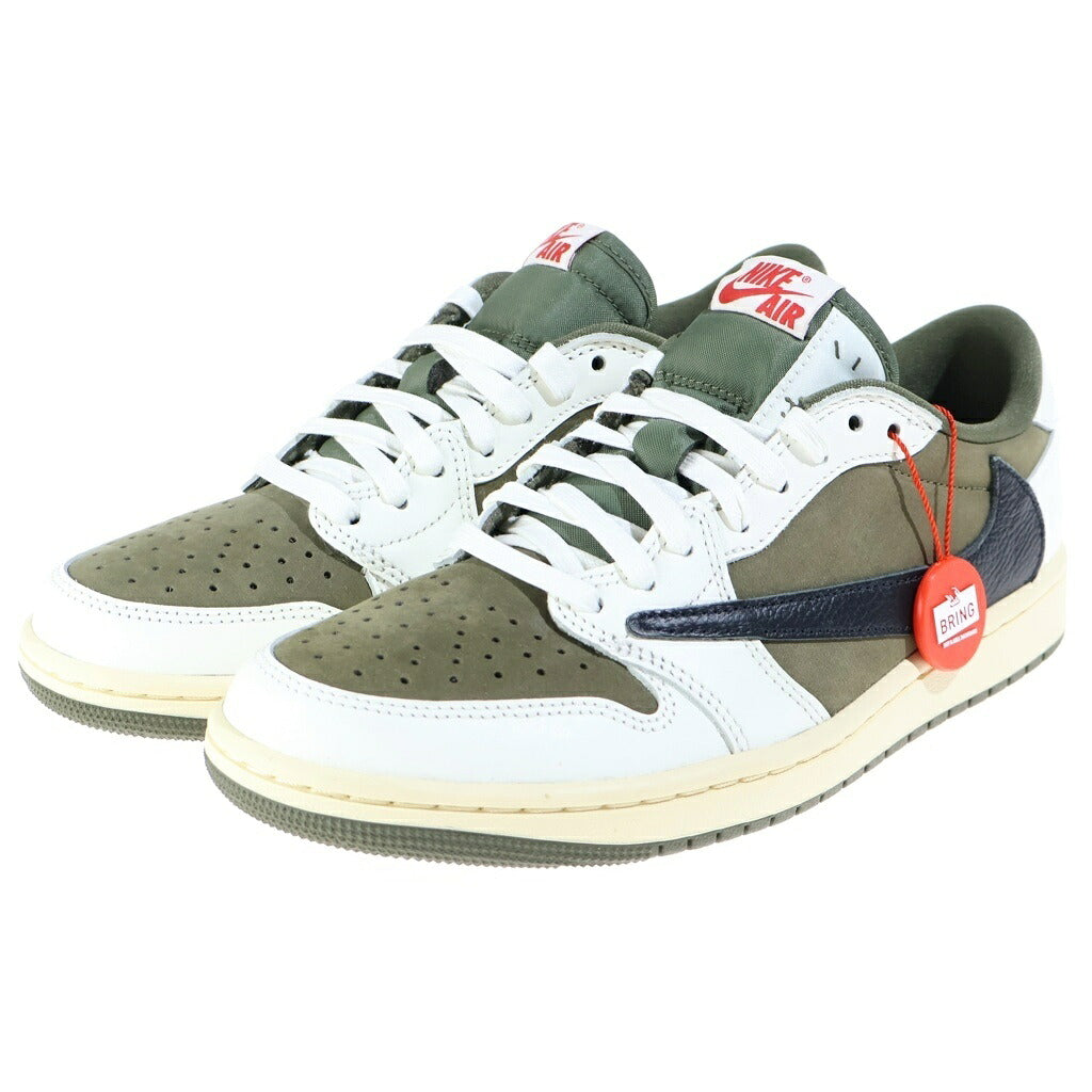 NIKE(ナイキ) ×TAVIS SCOTT AIR JORDAN1 LOW OG SP エアジョーダン1 ローカットスニーカー カーキ US7/25cm レディース DM7866-200