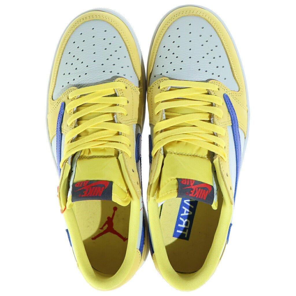 NIKE(ナイキ) ×TRAVIS SCOTT WMNS AIR JORDAN 1 RETRO LOW OG Canary トラヴィススコット ウィメンズ エアジョーダン1 ローカットスニーカー イエロー US8.5/25.5cm DZ4137-700