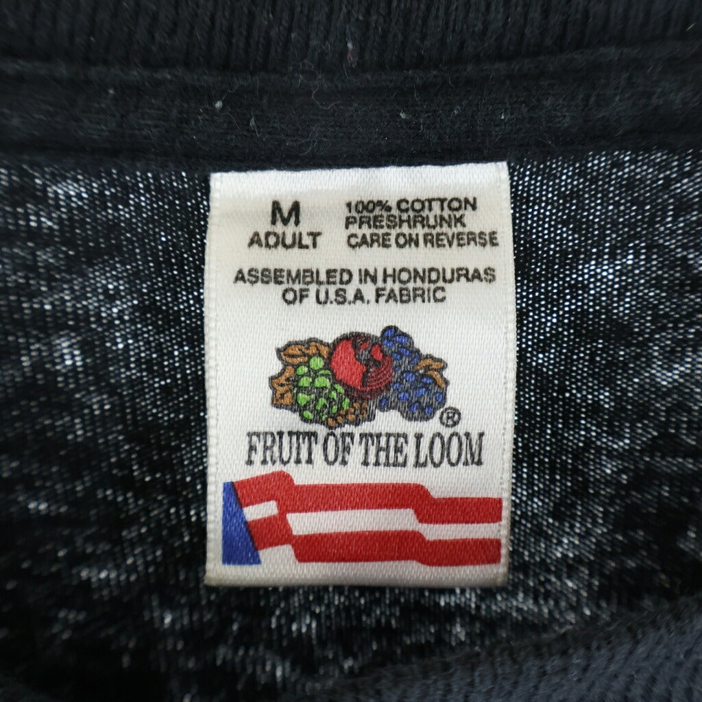 VINTAGE(ヴィンテージ) 90S FASHION VICTIM SKULL PRINT L/S TEE FRUIT OF THE LOOMタグ コピーライト1994 シングルステッチ ファッション ヴィクティム スカルプリント クルーネック長袖Tシャツカットソー ブラック