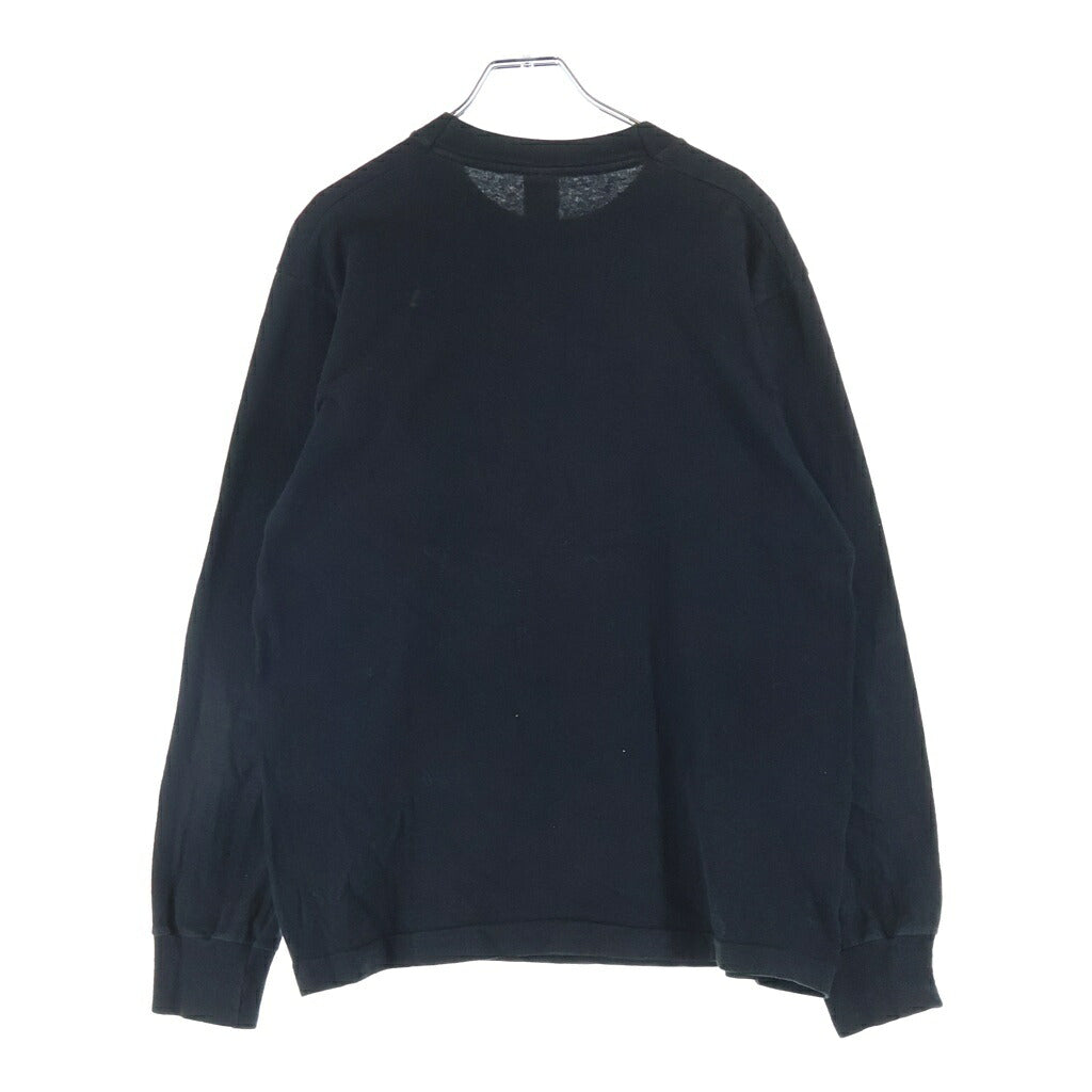 VINTAGE(ヴィンテージ) 90S FASHION VICTIM SKULL PRINT L/S TEE FRUIT OF THE LOOMタグ コピーライト1994 シングルステッチ ファッション ヴィクティム スカルプリント クルーネック長袖Tシャツカットソー ブラック