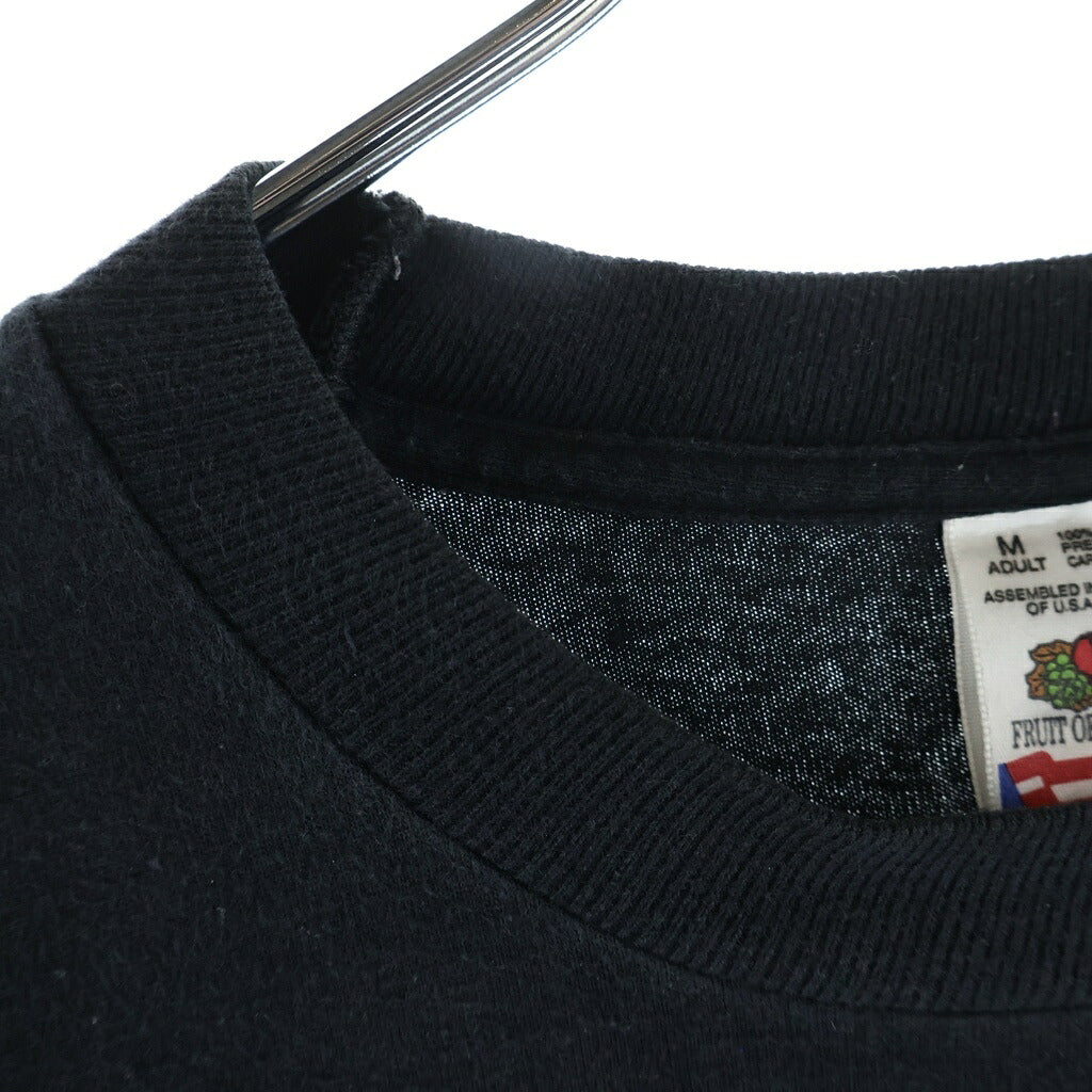 VINTAGE(ヴィンテージ) 90S FASHION VICTIM SKULL PRINT L/S TEE FRUIT OF THE LOOMタグ コピーライト1994 シングルステッチ ファッション ヴィクティム スカルプリント クルーネック長袖Tシャツカットソー ブラック