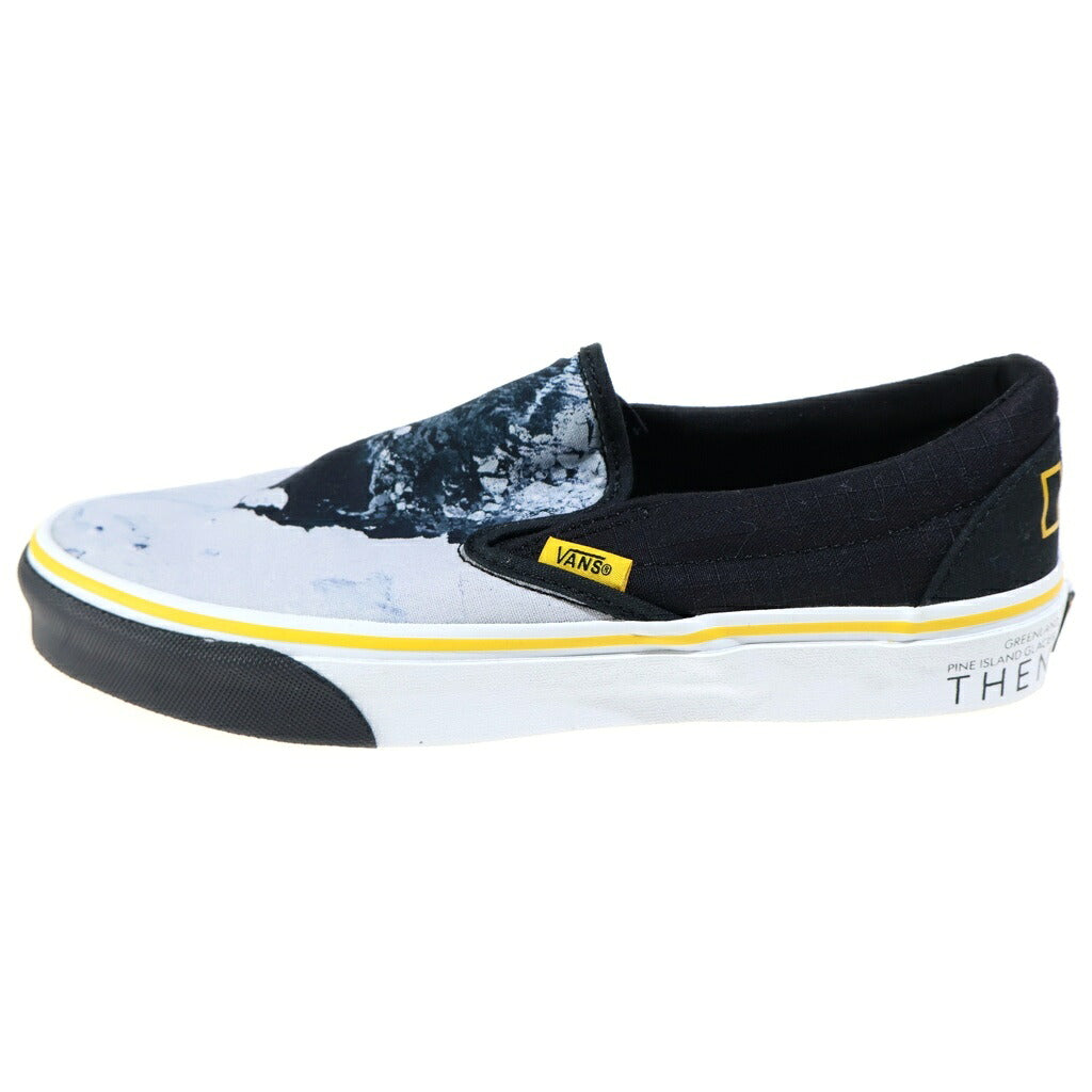 VANS(ヴァンズ) ×NATIONAL GEOGRAPHIC SLIPON ナショナルジオグラフィック スリッポン ブラック US8/26cm 721356