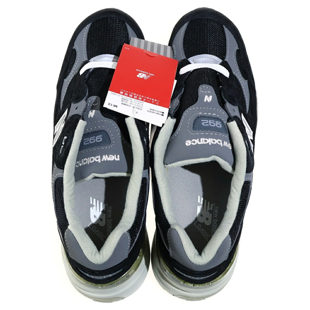 New Balance(ニューバランス) M992EB スエード ローカットスニーカー ブラック US8/26cm
