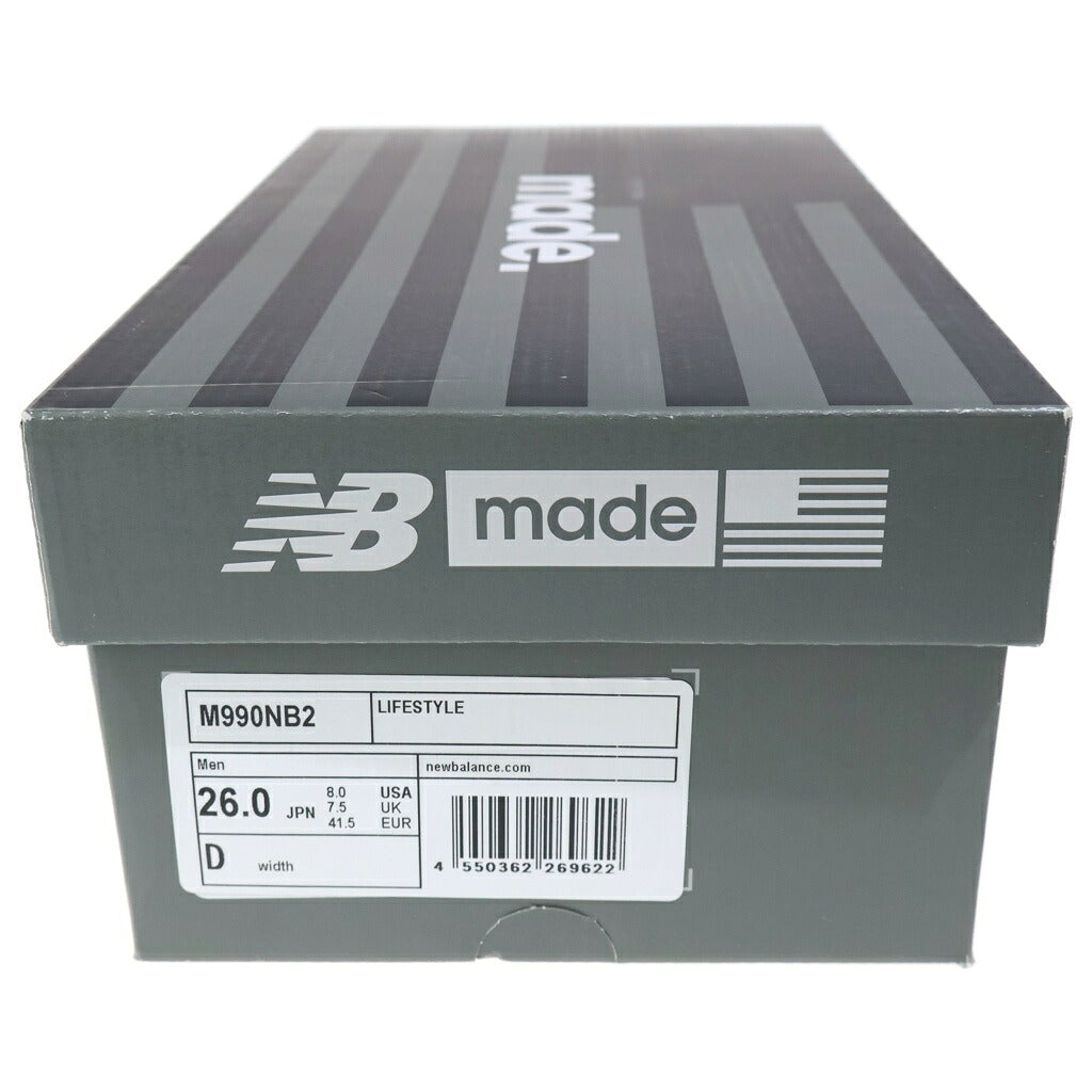New Balance(ニューバランス) スエード ローカットスニーカー ネイビー US8/26cm M990NB2