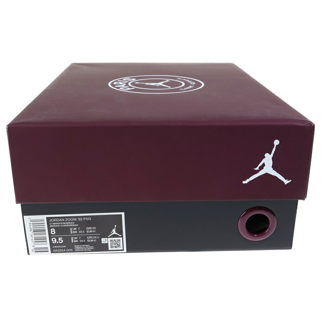 NIKE(ナイキ) ×PARIS SAINT-GERMAIN JORDAN ZOOM 92 DA2554-006 パリサンジェルマン ジョーダン ズーム92 ローカットスニーカー ブラック US8/26cm