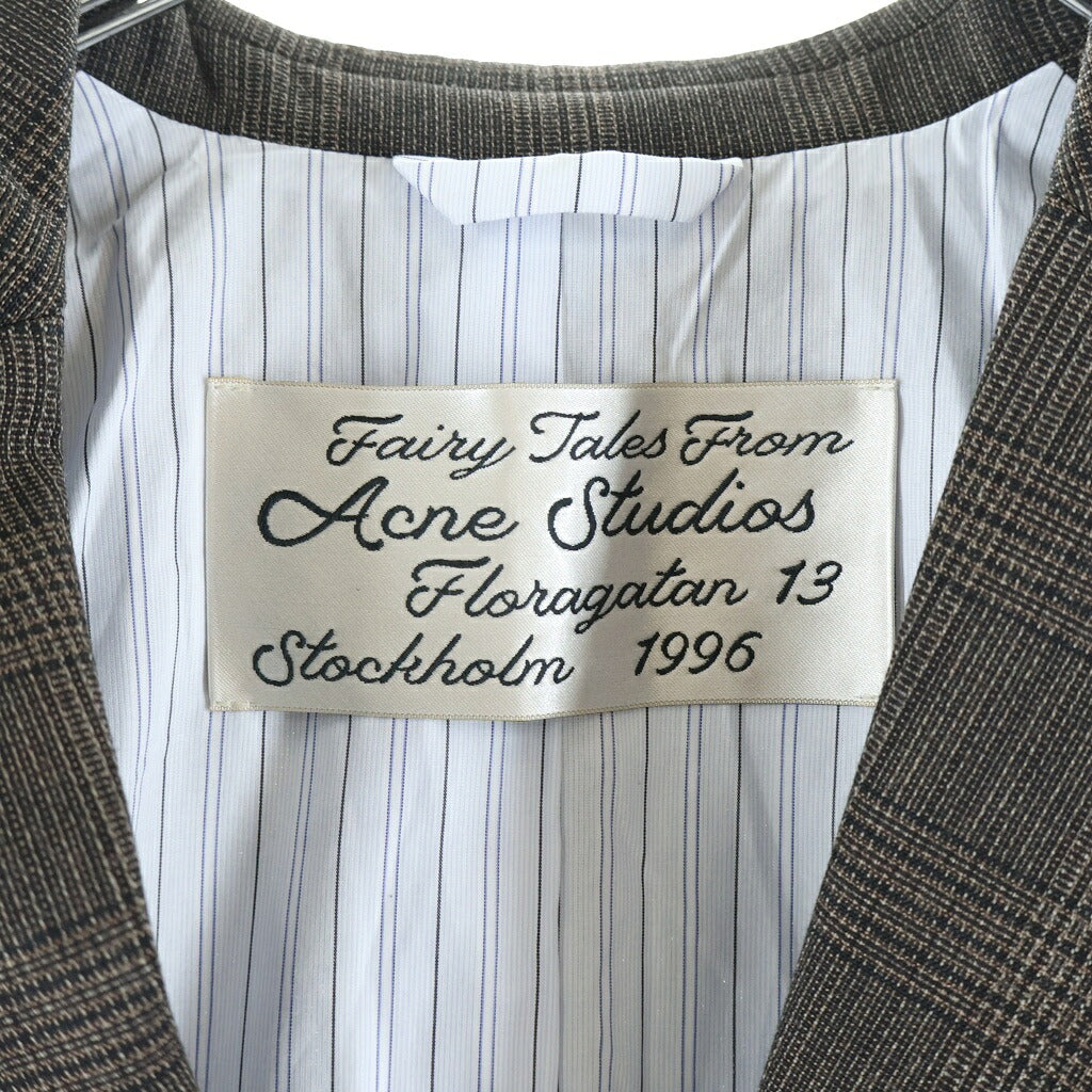Acne Studios(アクネ ストゥディオズ) 26AW Suit Jackets レイヤード ウール スーツジャケット ブラウン RW-WN-SUIT000073