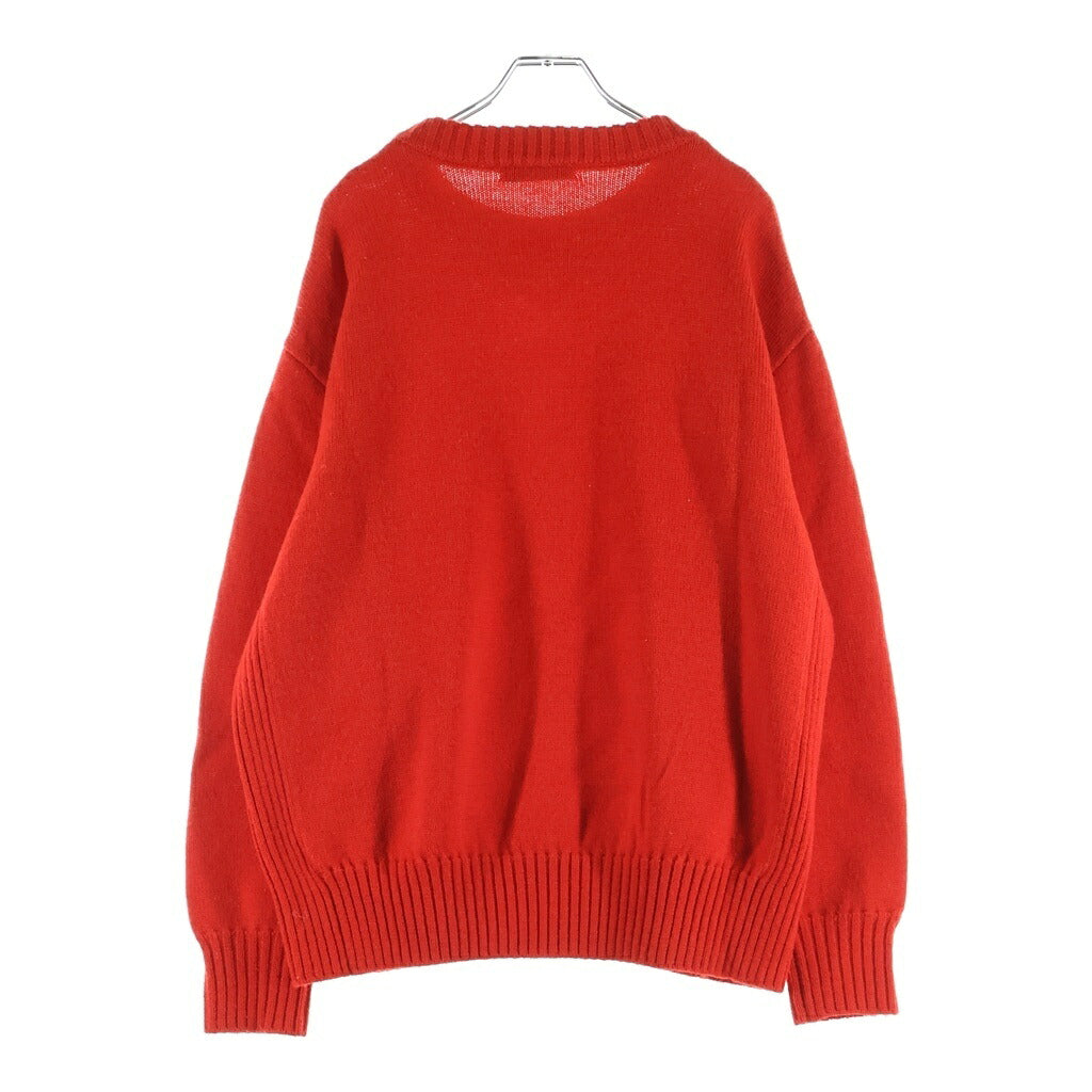 UNDERCOVER(アンダーカバー) 22AW VALLEYS Pullover Knitヴァリーズ クルーネックニット セーター レッド UC2B4903-3