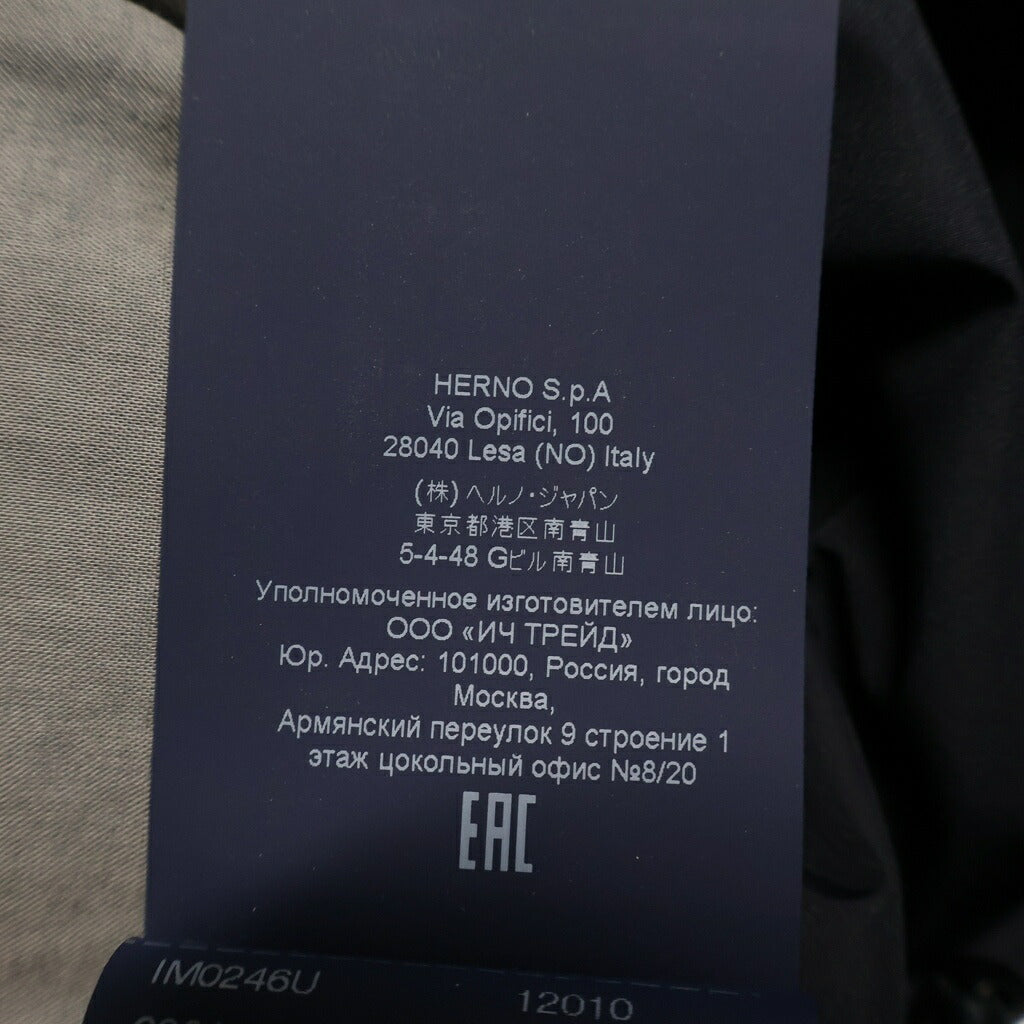 HERNO(ヘルノ) ステンカラー コート ネイビー IM0246U-12010-9201