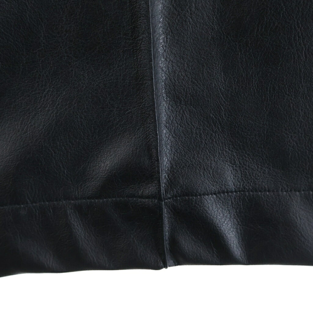 Needles(ニードルス) PIPING COWBOY PANT NUBIAN別注 シンセティックレザー パイピング カウボーイ パンツ ブラック RW1654