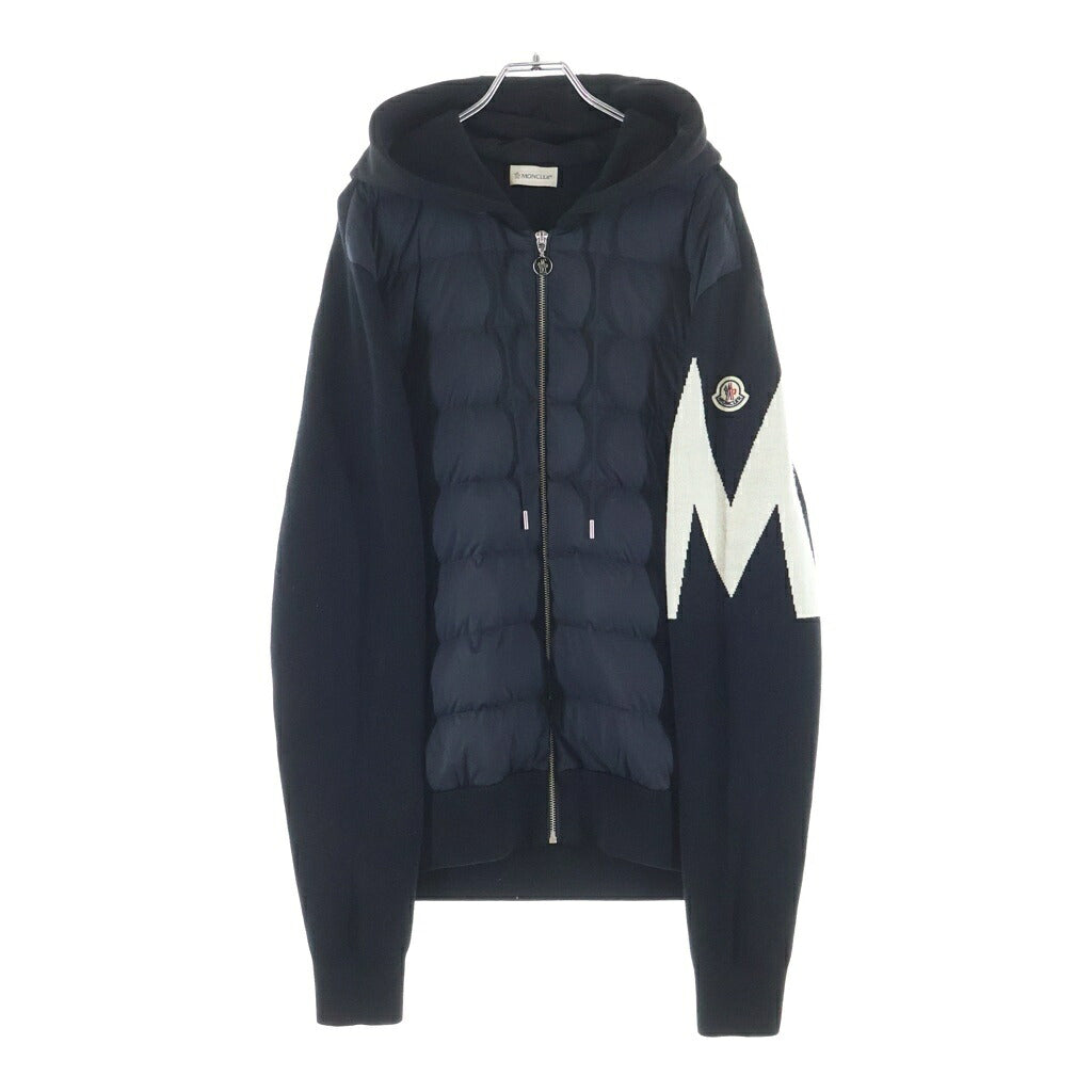 MONCLER(モンクレール) 22AW CARDIGAN TRICOT カーディガン トリコ アームニット切り替え フーデッド ナイロン ダウンジャケット H20919B00009